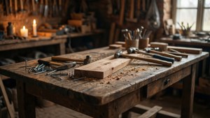 Cozy Workshop Crafting Table