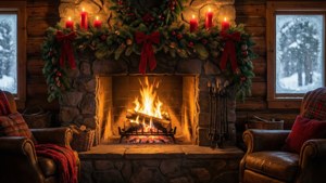 Cozy Yule Log Cabin