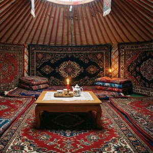 Cozy Yurt Interior