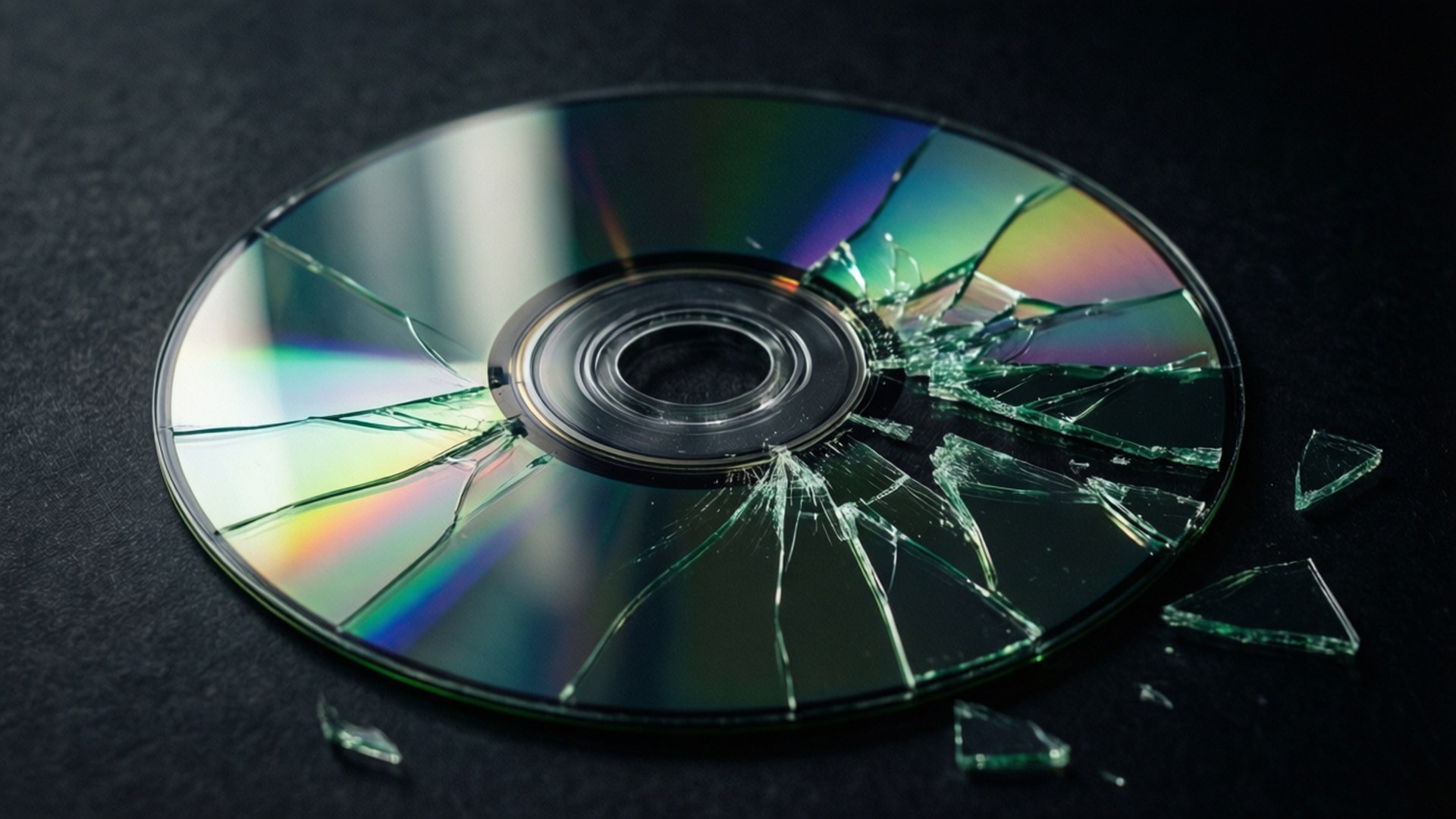 Cracked Disc Fragments by Wallpapers.art Studio
