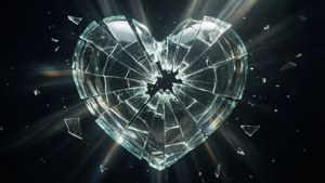 Cracked Glass Heart