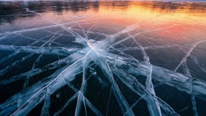 Cracked Ice Sunset
