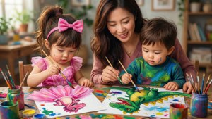 Crafting Tutu and Dino