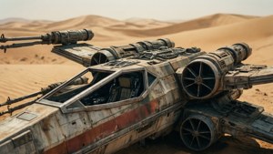 Crashed X-Wing on Jakku