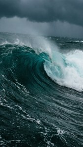 Crashing Teal Wave