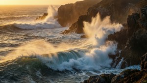 Crashing Waves Cliffs