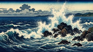 Crashing Waves Seascape
