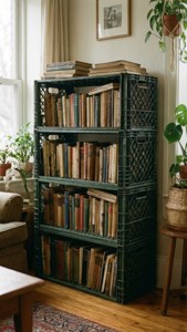 Crate Bookshelf Cozy