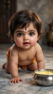 Crawling Baby Krishna
