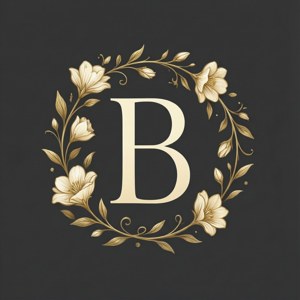 Cream Gold B Floral