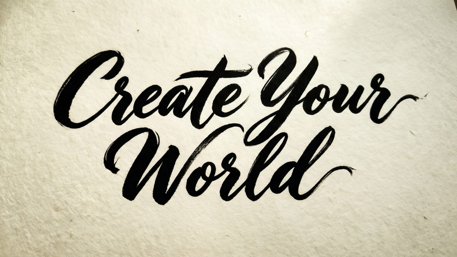 Create Your World Lettering by Wallpapers.art Studio