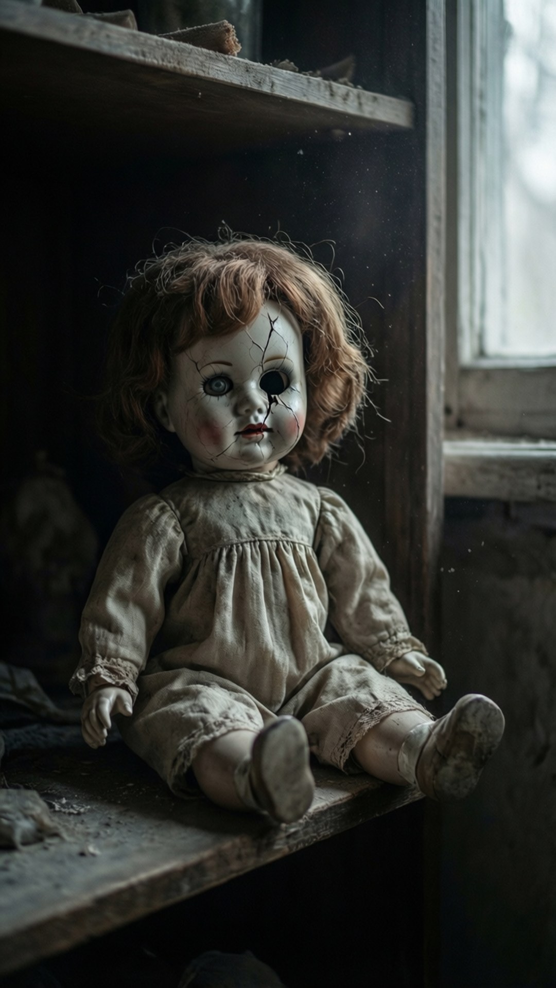 Creepy Porcelain Doll by Wallpapers.art Studio