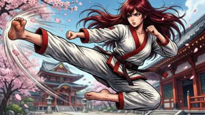 Crimson Cherry Blossom Kick