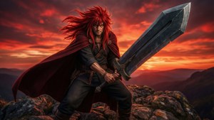 Crimson Horizon Warrior