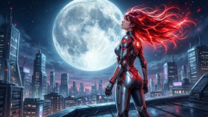 Crimson Moon Rooftop