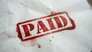Crimson Paid Stamp