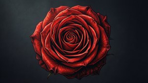 Crimson Rolled Rose