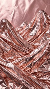 Crinkled Foil Pink Rose Gold