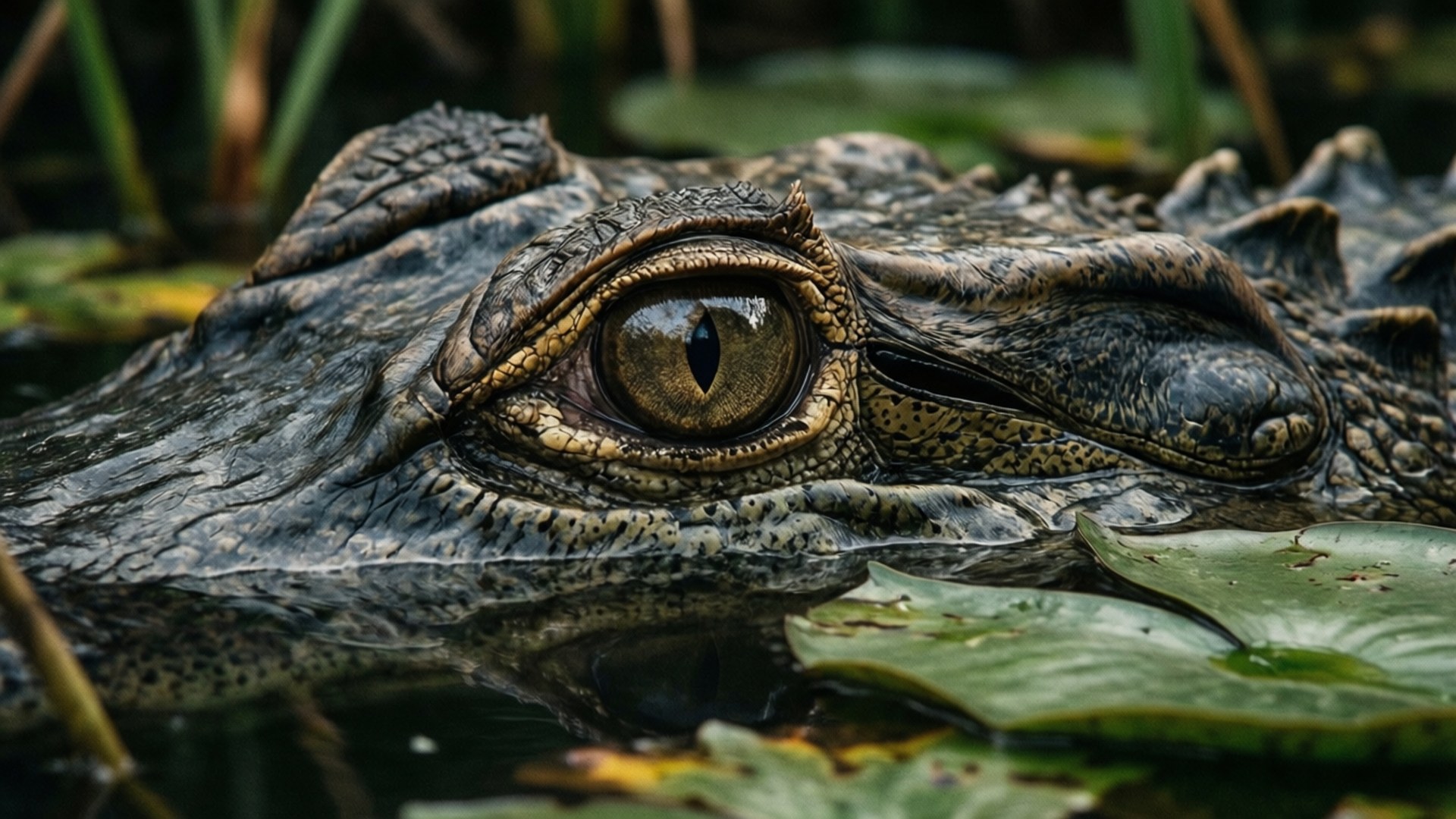 Crocodile's Eye by Wallpapers.art Studio