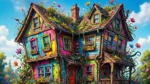 Crooked Colorful Cottage