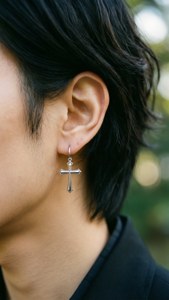Cross Earring Detail