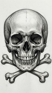 Cross Hatch Skull