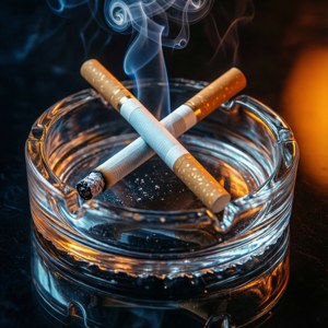 Crossed Cigarettes Ashtray