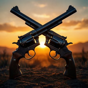 Crossed Guns Sunset