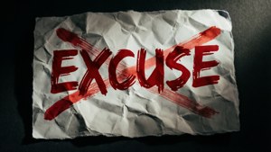 Crossed Out Excuse