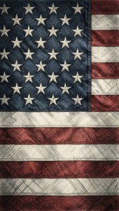 Crosshatch Sketch Flag