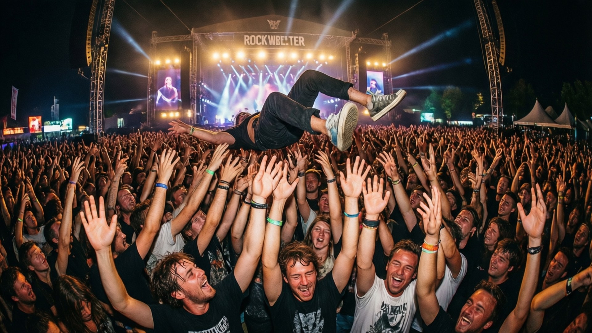 Crowd Surfing Ecstasy by Wallpapers.art Studio