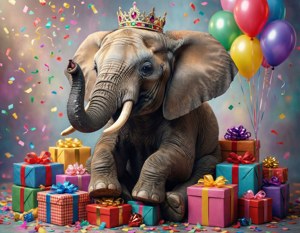 Crowned Elephant Celebration