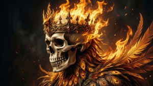 Crowned Flame Skull