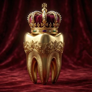 Crowned Gold Tooth