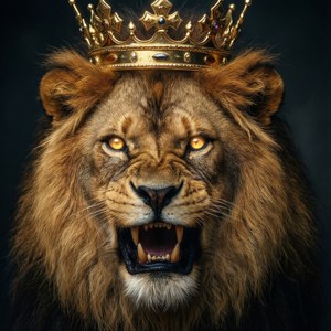 Crowned Lion Portrait