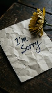 Crumpled Apology Note