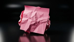 Crumpled Pink Ball