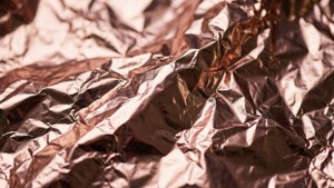 Crumpled Rose Gold Foil