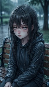 Crying Anime Girl Rain