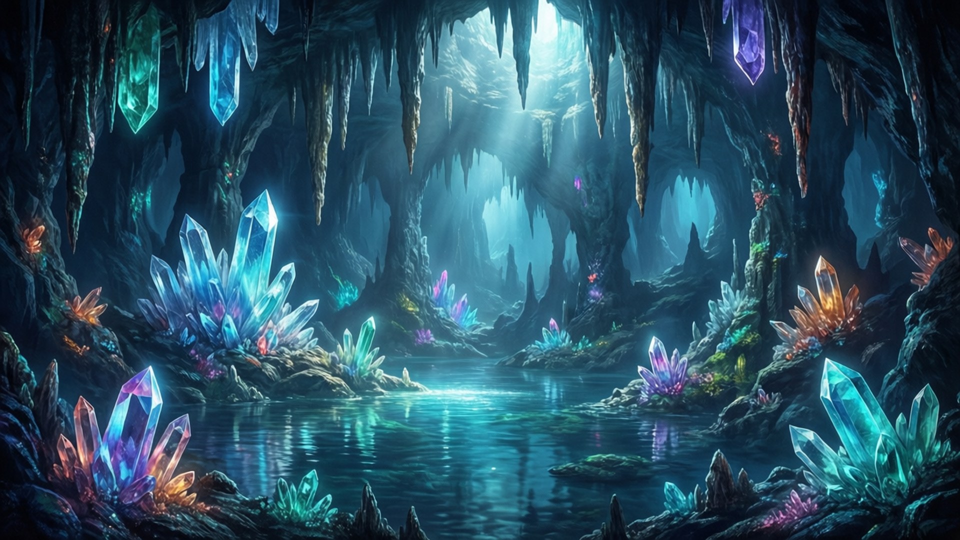 Crystal Cavern by Wallpapers.art Studio