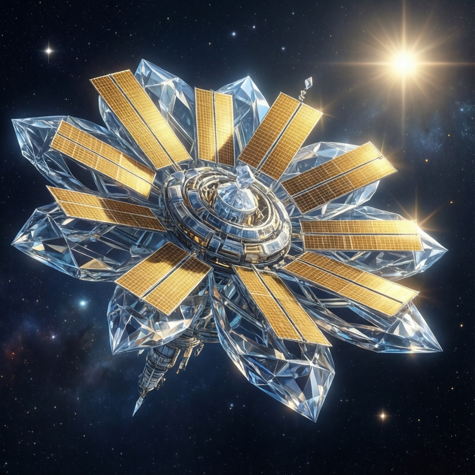 Crystal Flower Station by Wallpapers.art Studio