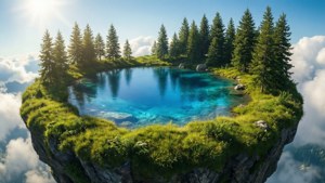 Crystal Lake Floating Island