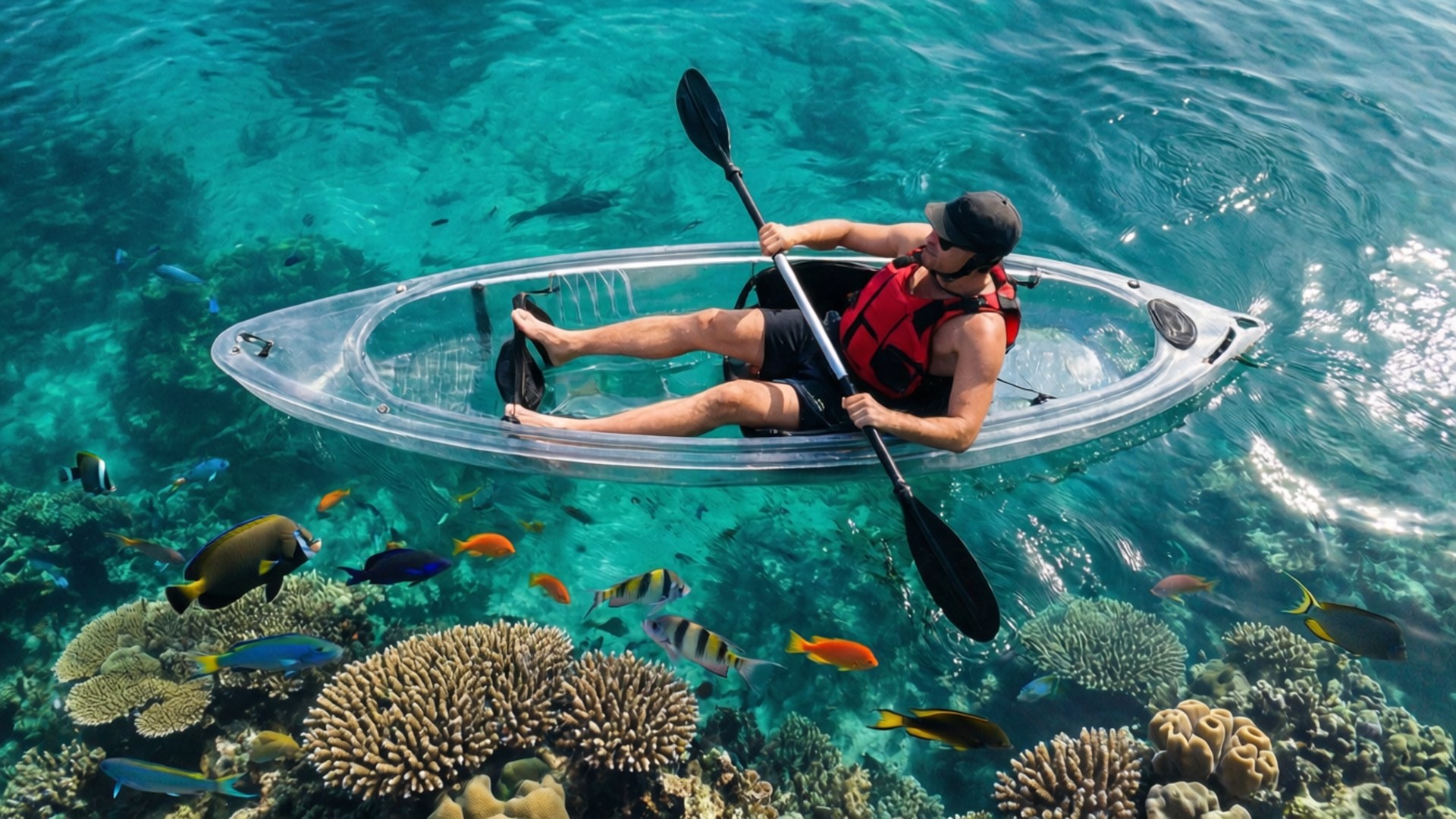 Crystal Reef Kayak View by Wallpapers.art Studio