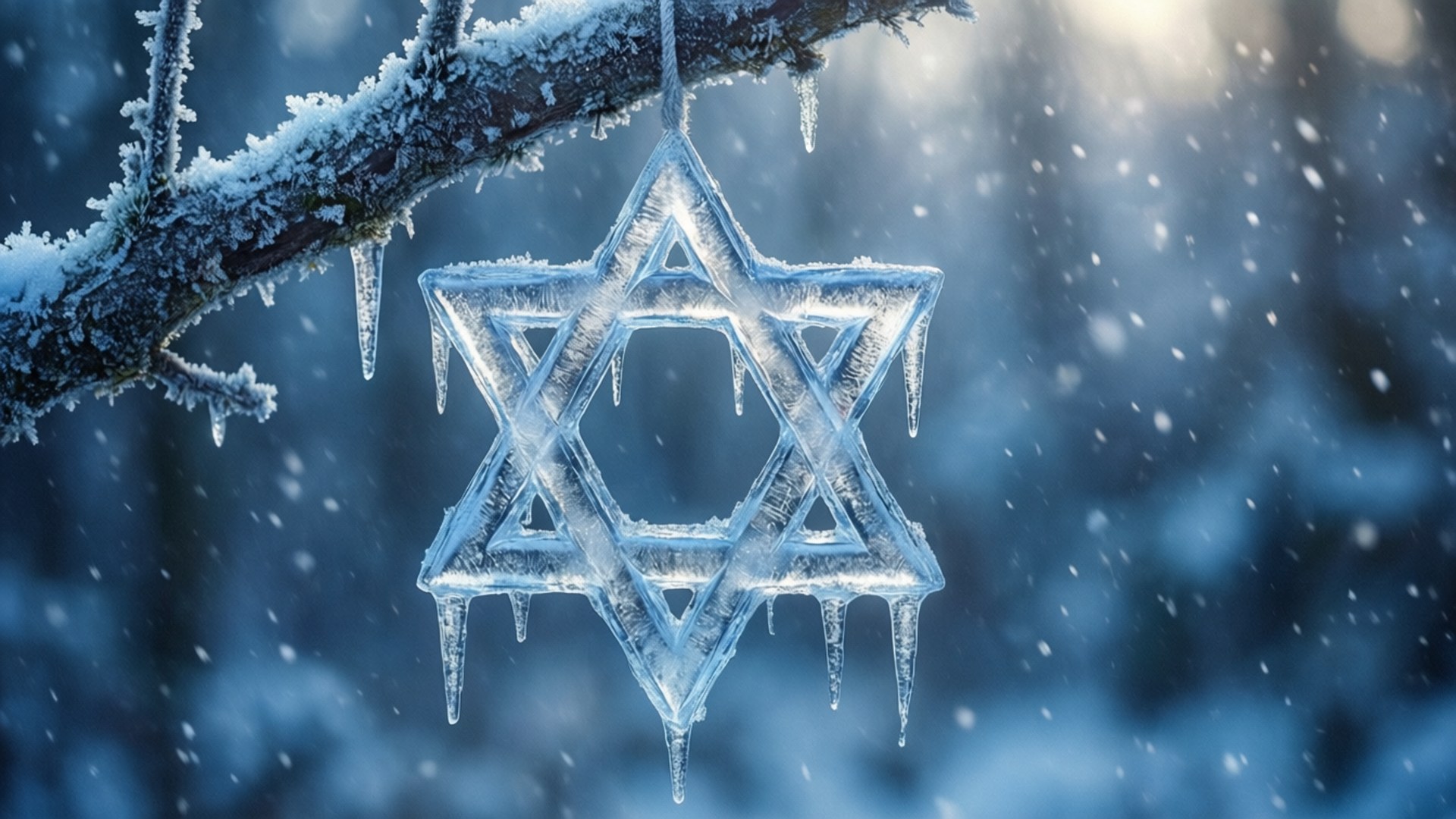 Crystalline Ice Star by Wallpapers.art Studio