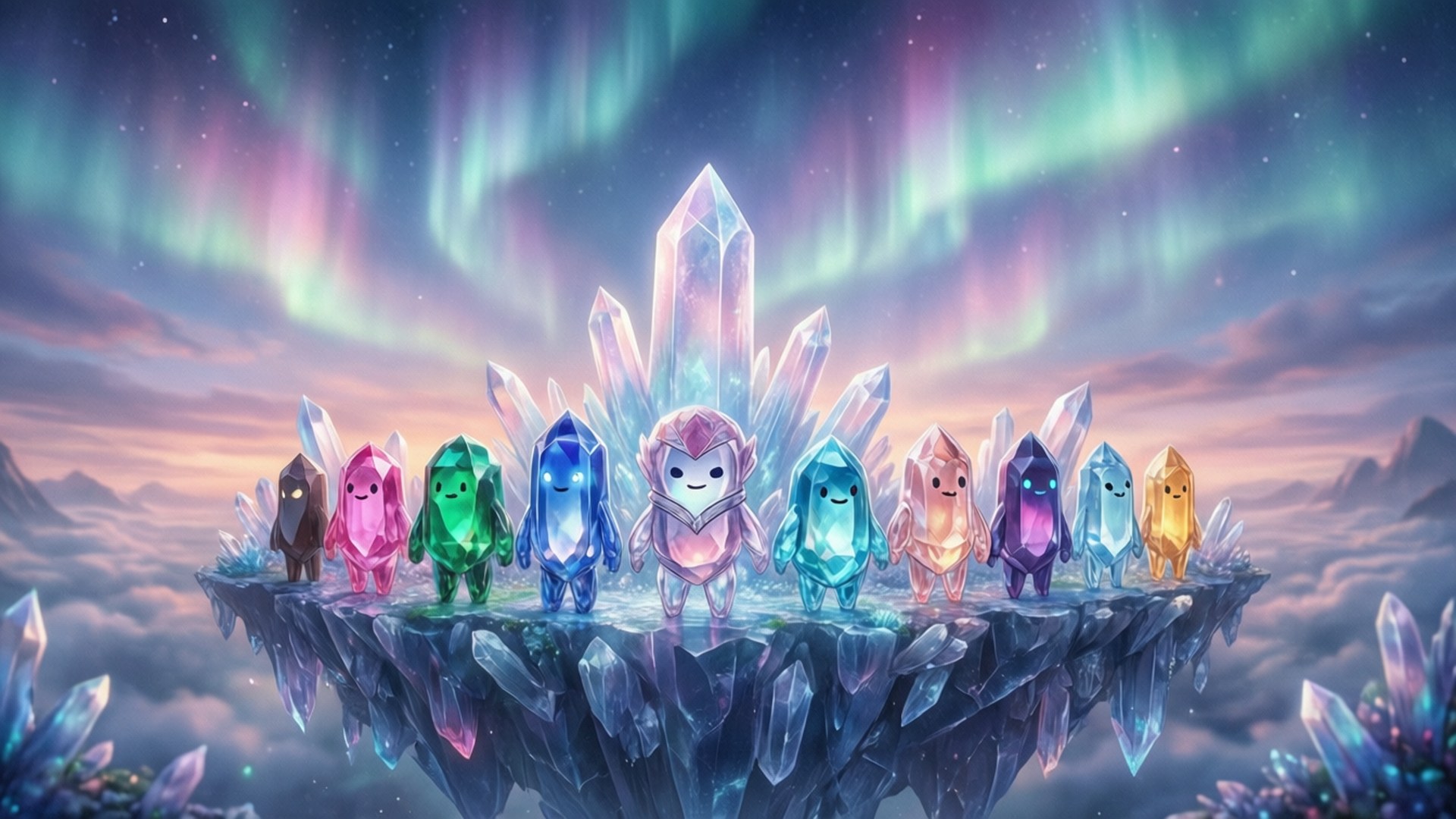 Crystalline Island Twilight by Wallpapers.art Studio