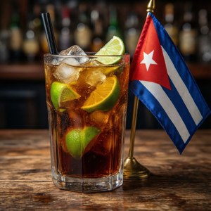 Cuba Libre with Flag