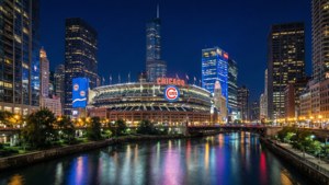 Cubs Cityscape Night