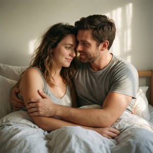 Cuddling in Bed