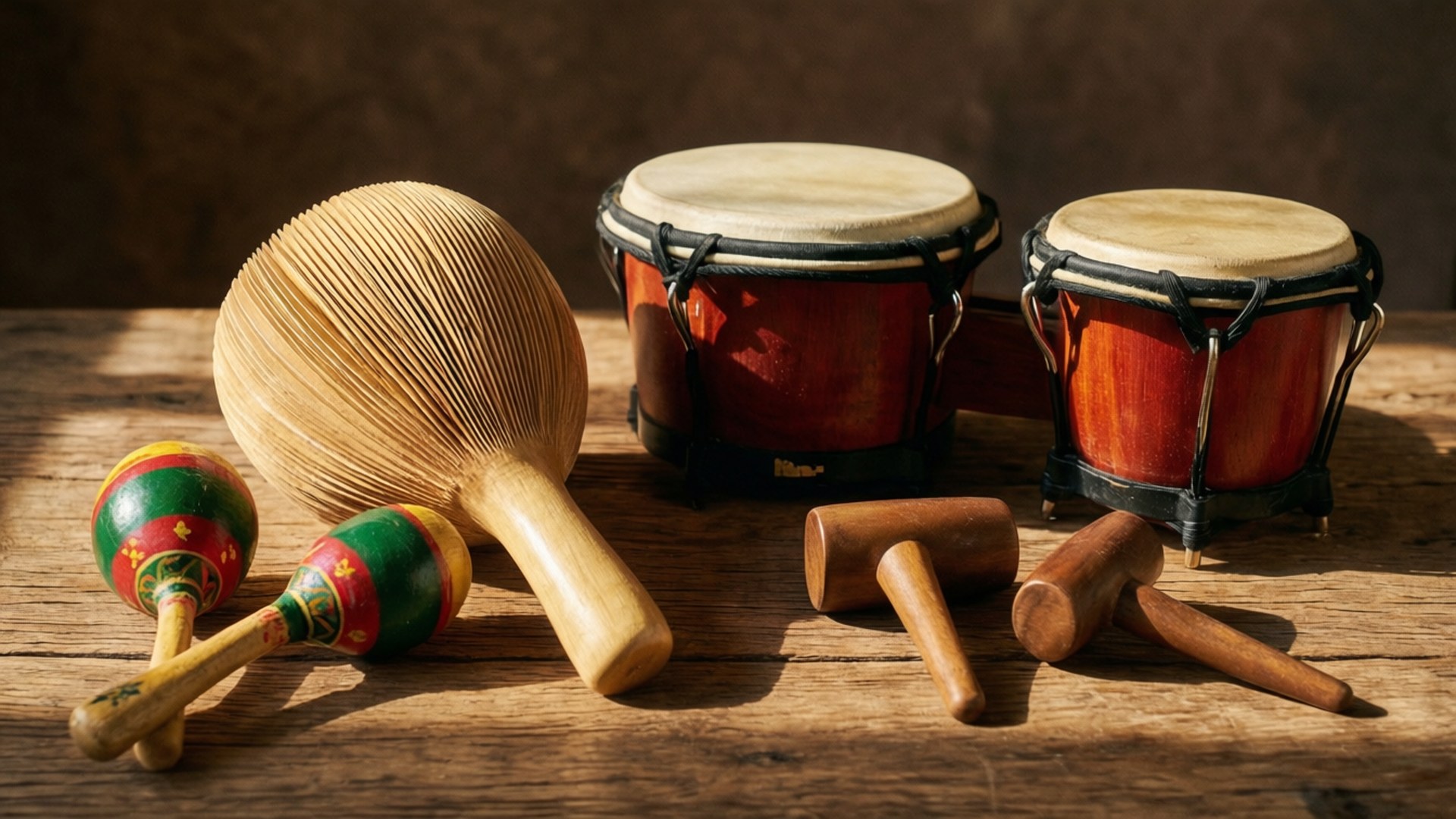 Cumbia Percussion Still Life by Wallpapers.art Studio