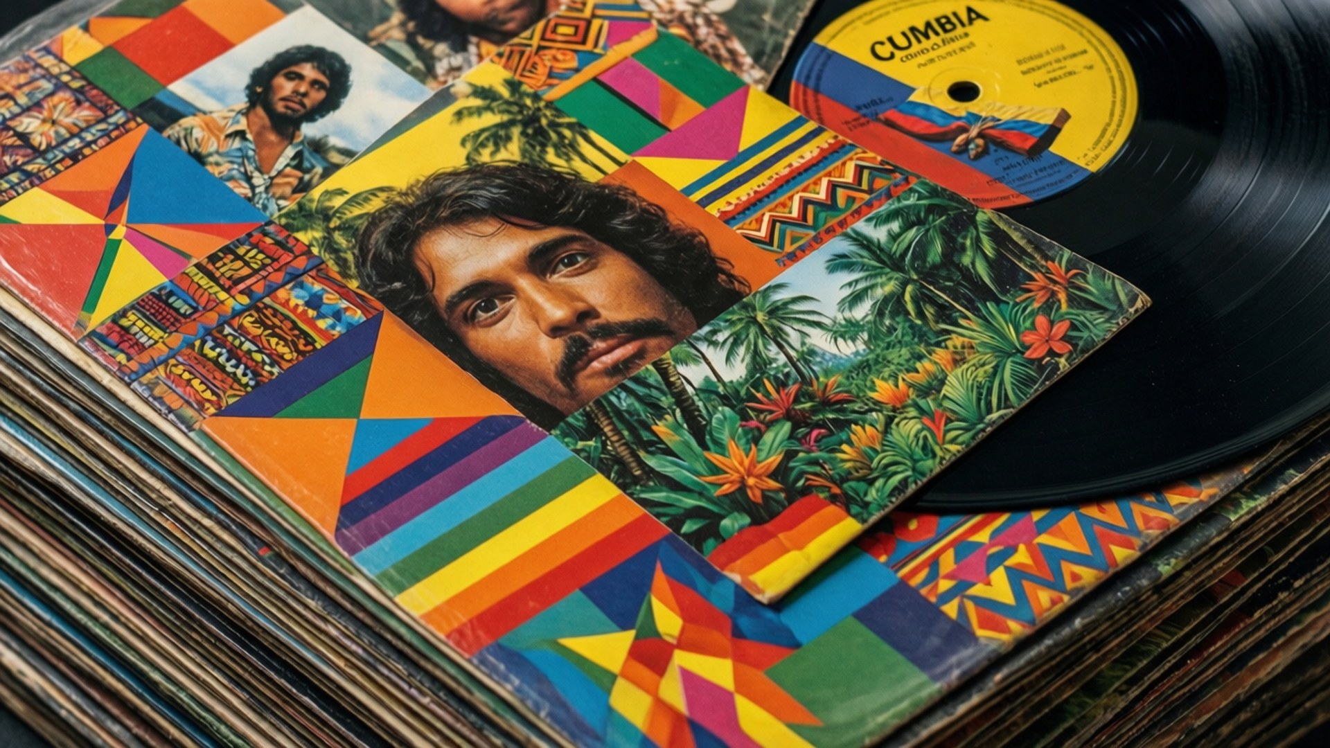 Cumbia Vinyl Art by Wallpapers.art Studio